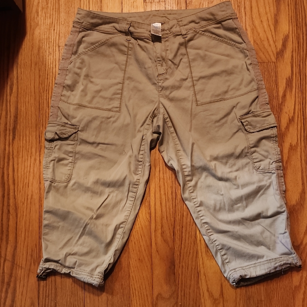 Time and Tru Women's Khaki Cargo Shorts